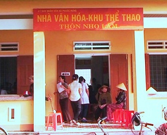 Nhà văn hóa thôn Nho Lâm được đầu tư xây dựng đáp ứng nhu cầu của người dân