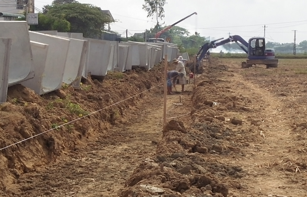 Công trình đang thi công tuyến Nam Gò Đậu