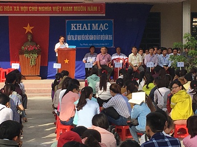 Quang cảnh buổi khai mạc kỳ xét tuyển viên chức ngành Giáo dục và Đào tạo huyện Tuy Phước