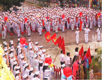Đông đảo học sinh Trường THCS thị trấn Tuy Phước tham gia hưởng ứng Tuần lễ học tập suốt đời
