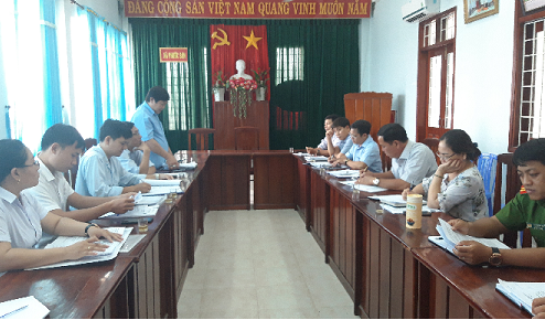 Đoàn thanh tra của tỉnh làm việc tại xã Phước Sơn, huyện Tuy Phước