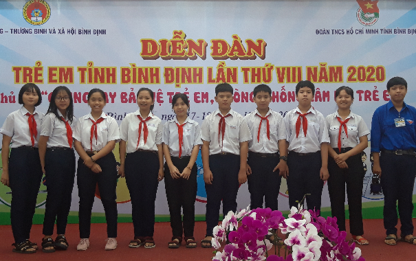 Trẻ em Tuy Phước tham gia Diễn đàn trẻ em tỉnh