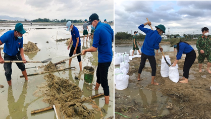 Đoàn viên thanh niên tham gia hỗ trợ nhân dân sau mùa mưa, lũ