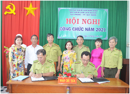 Hội nghị tiến hành ký kết giao ước thi đua năm 2021