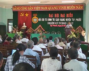 Đại hội đại biểu Hội Cựu tù chính trị cách mạng huyện Tuy Phước lần thứ IV nhiệm kỳ 2012-2017.