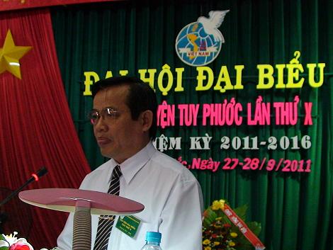 Đ/c Mai Văn Ngọc – Phó Bí thư Thường trực Huyện ủy Tuy Phước phát biểu chỉ đạo tại Hội nghị