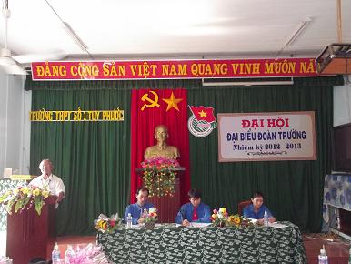 Đại hội Đoàn trường THPT số 1 Tuy Phước năm học 2012-2013