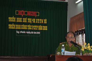 Ban Chỉ đạo 138 huyện Tuy Phước tổ chức Hội nghị triển khai Chỉ thị số 48 của Bộ Chính trị