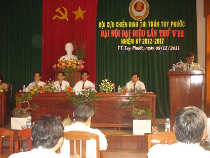 Quang cảnh Đại hội Hội Cựu chiến binh thị trấn Tuy Phước, nhiệm kỳ 2012 – 2017