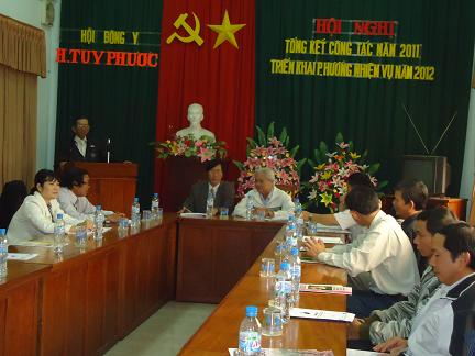 Hội nghị tổng kết công tác hoạt động hội Đông y huyện năm 2011 và đề ra phương hướng, nhiệm vụ năm 2012. Ảnh: Duy Quốc