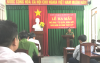 Đồng chí Lê Quang Tuấn, Phó Trưởng Công an huyện phát biểu chỉ đạo tại Lễ ra mắt Mô hình