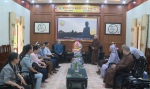 Đoàn công tác của huyện do đồng chí Nguyễn Đình Thuận - Phó Bí thư Thường trực Huyện ủy làm Trưởng đoàn đã đến thăm và chúc mừng một số tổ chức Phật giáo trên địa bàn huyện