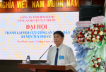 Đồng chí Huỳnh Nam - Phó Bí thư Huyện ủy, Chủ tịch UBND huyện phát biểu tại Đại hội