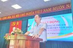 Đồng chí Nguyễn Hùng Tân - Phó Chủ tịch UBND huyện phát biểu chỉ đạo tại buổi lễ
