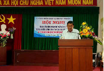 Đ/c Trần Hữu Tường- Phó Chủ tịch UBND phát biểu phát động tháng hành động