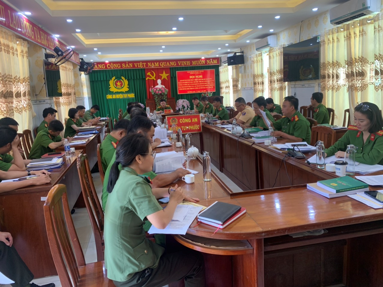 Đảng ủy Công an huyện Tuy Phước tổ chức sơ kết 01 năm thực hiện Chỉ thị số 23-CT/TW ngày 25/5/2023 của Ban Bí thư Trung ương Đảng